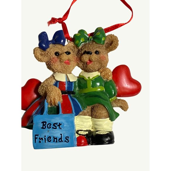 Best Friends Bear Christmas Ornament With Red String - Picture 3 of 10
